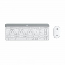 Logitech tipkovnica & miška MK470 SLO slim brezžična bela 920-009205