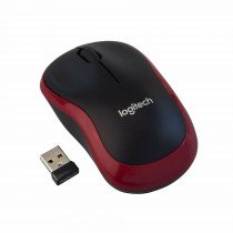 Logitech miška M185 brezžična rdeča 910-002240