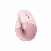 Logitech miška vertikalna Lift brezžična roza 910-006478