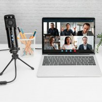 Digitus mikrofon USB kondenzatorski s stojalom Prof. za Podcast in Streaming