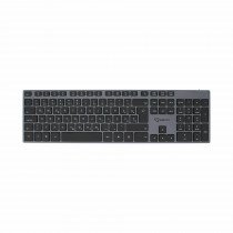SBOX tipkovnica brezžična metalna siva SLO WK-131