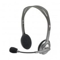 Logitech slušalke+mikrofon H110 sive 981-000271