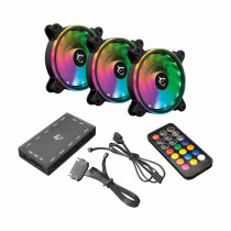WHITE SHARK ventilator 12x12x2,5cm 12V 4p 1262-04-V ARGB KIT NEBULA