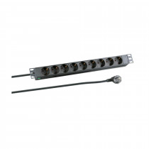EFB razdelilec rack 9x220V ALU 2m črn EK631DE.1