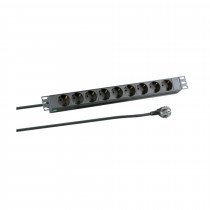 EFB razdelilec rack 9x220V ALU 2m črn EK631DE.1