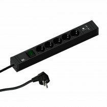 Bachmann razdelilec rack 5x220V Connect Line 2x USB A prenapetostna zaščita 2m