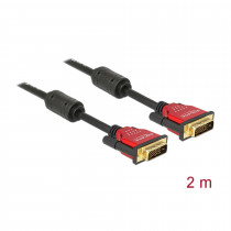 DVI kabel digital-digital  2m Delock premium s feritno dušilko