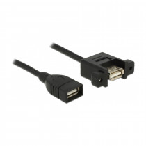 Delock podaljšek USB A-A 0,5m vgradni črn vgradni 85459