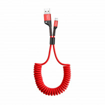 Baseus kabel USB A-C 1m 2A spiralni rdeč CATSR-09