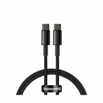 Baseus kabel USB C-C 1m 100W 20V 5A črn Tungsten pleten CATWJ-01