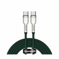 Baseus kabel USB C-C 2m 100W 20V 5A Cafule Metal pleten zelen CATJK-D06