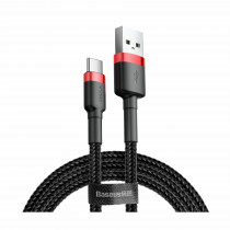 Kabel USB A-C 0,5m 3A Cafule rdeč+črn Baseus