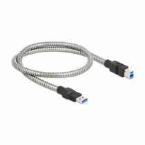 Delock kabel USB 3.2 A-B  0,5m kovinski ovoj 86777