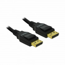 DisplayPort kabel 1m 4K 60Hz 20-pin povezan Delock črn