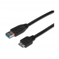 Kabel USB 3.0 A-B mikro  1m črn Digitus