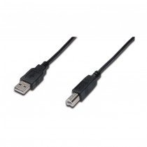 Digitus kabel USB A-B 0,5m črn dvojno oklopljen