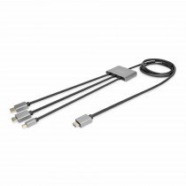 Digitus kabel HDMI 3v1 HDMI/DisplayPort/ mini DisplayPort 4K 60Hz 1,3m DS-45332