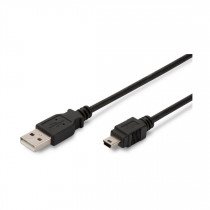 Digitus kabel USB A-B mini 3m črn dvojno oklopljen