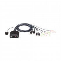 ATEN KVM stikalo 2x1 miniDisplayPort/USB s kabli CS22DP