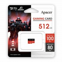 APACER microSD XC  512GB spominska kart. Class 30 Gaming AP512GMCSX10U7-RAGC