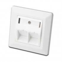 Digitus podometna vtičnica 2x RJ45 kotna 80x80 DN-93801-1
