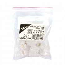 Gembird RJ45 konektor CAT.5e UTP trdi kabel pak/10 LC-8P8C-001/10