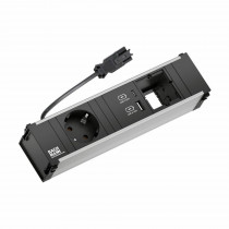 Bachmann CONI vgradni razdelilec 217mm 1x220V, 2xUSB (A+C), 1x prazen 912.167