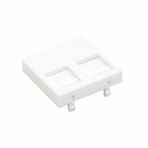 SIMC 45x45 modul protiprašni 2xRJ45 bel K45