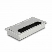Delock pokrov za odprtine kablov 160x80x28mm srebrn 66861