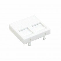 SIMC 45x45 modul protiprašni 2xRJ45 bel K45
