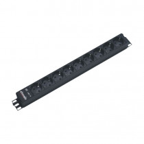 Bachmann razdelilec rack 9x220V ALU 2m črn 333.506