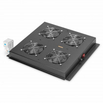 Digitus hladilna enota 4x ventilator s termostatom črna DN-19 FAN-4-B-N