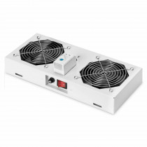 Digitus hladilna enota 2x ventilator s termostatom siva DN-19 FAN-2-WM-T