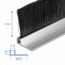 Delock zaščitna protiprašna krtača 1m 40mm ALU 66652