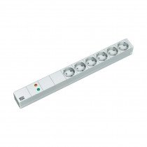 Bachmann razdelilec rack 6x220V ALU siv prenapetostna zaščita + filter 333.402