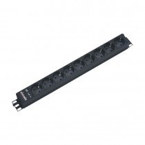 Bachmann razdelilec rack 9x220V ALU 2m črn 333.506