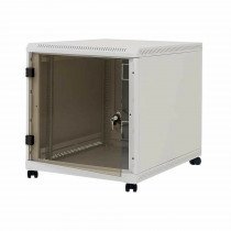 Triton kabinet 12U 620 600x1000 siv sestavljen s kolesi