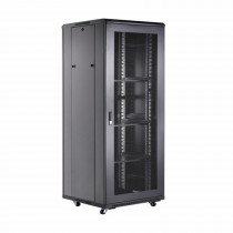 DATECH kabinet 42U 2055 800x800 črn perf. vrata sp./zd.+polica DT3.8842.9001