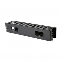 Triton organizator 2U rack plastičen s s pokrovom črn