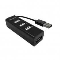 SBOX hub USB 4xA H-204 črn