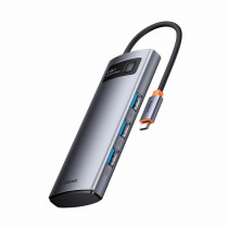 Baseus hub USB TipC 4xTipA srebrn WKWG070013