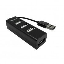 Hub USB  4xA mikro SBOX H-204 črn