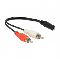 Adapter-AVDIO 2xRCA M - Jack 3,5Ž 20cm Delock