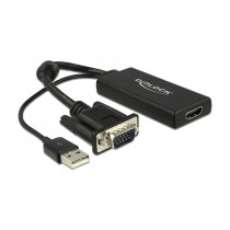 Adapter VGA M - HDMI Ž - Aktivni 25cm Delock