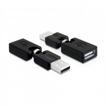 Delock adapter USB-A M-USB-A Ž pregibni 180°/360° 65260