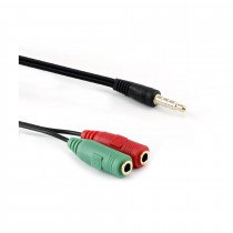 Adapter-AVDIO Jack 3,5M 4-pin - 2x3,5Ž stereo SBOX