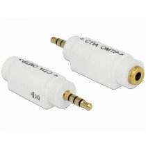 Delock adapter AVDIO Jack 3,5M 4-pin CTIA-Jack 3,5Ž 4-pin OMTP 65590