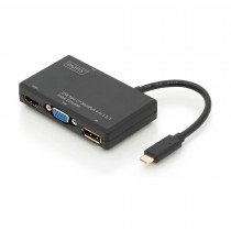 Pretvornik USB 3.1 Tip-C - 4v1 HDMI + VGA + DP + DVI Digitus