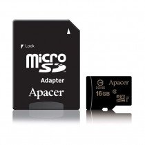 Pomnilniška kartica microSD HC 16GB APACER UHS-I Class 10 + SD adapter