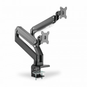 Digitus namizni nosilec za 2x monitor črn DA-90427